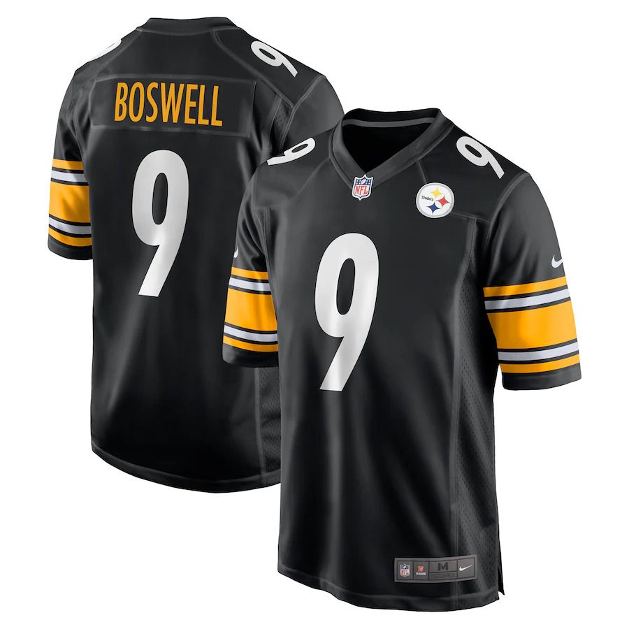Men Pittsburgh Steelers #9 Chris Boswell Nike Black Game NFL Jersey->pittsburgh steelers->NFL Jersey